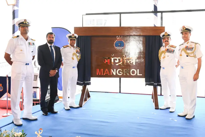 Indian Navy Commissiones Indigenous Anti-Submarine Warfare Vessel INS Mangrol photo 2