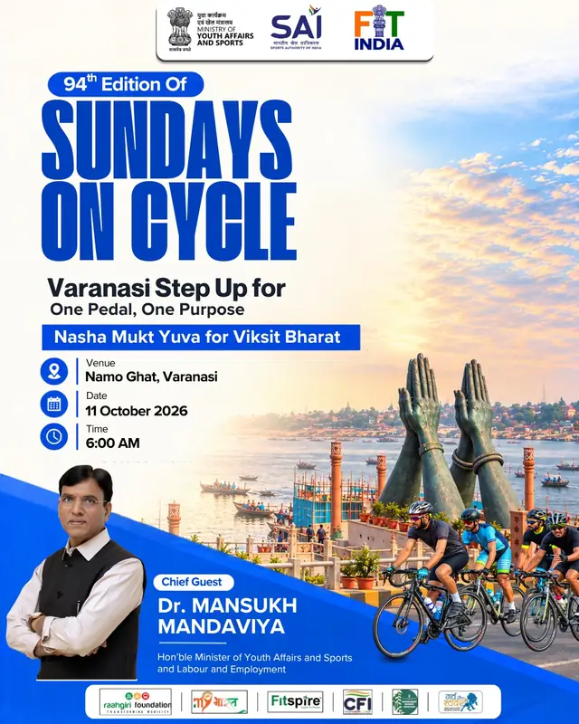 Mansukh Mandaviya to Lead 94th Fit India Sundays on Cycle in Varanasi photo 2
